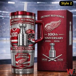 Detroit Red Wings Stanley Cup champions insulated tumbler with anniversary gift box!