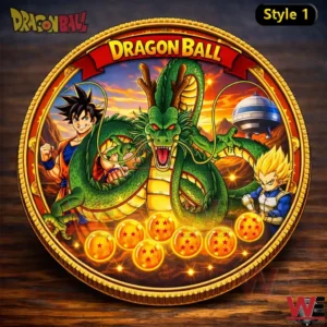 Dragon Ball coin with dragon and main heroes!