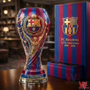 FC Barcelona anniversary collector glass with club crest and matching presentation box!