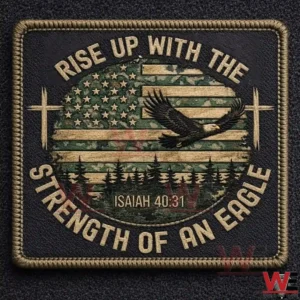 Isaiah 4031 embroidered hook & loop patch