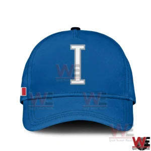 Blue Italia baseball cap with white letter I and Italian flag patch!