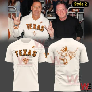 White Texas shirt with fierce longhorn face!