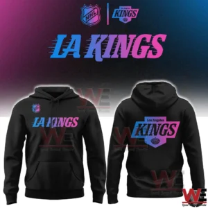 Black Los Angeles Kings hoodie with front and back logo design!