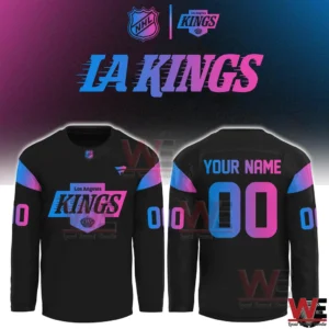 Los Angeles Kings long sleeve jersey with custom name and number!
