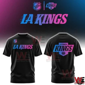 Los Angeles Kings black t shirt with front and back logo design!