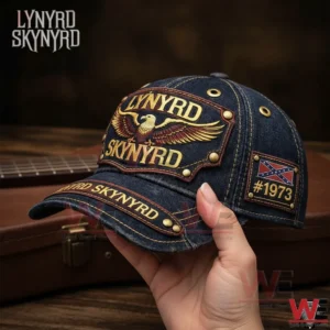 Lynyrd Skynyrd Eagles #1973 Cap hat 5 Lynyrd Skynyrd denim cap with large eagle logo and nineteen seventy three patch!
