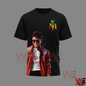 Michael Jackson Celebrating Black History Month Shirt 4 Black shirt front with Michael Jackson portrait!
