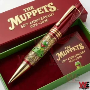 The Muppets fiftieth anniversary ballpoint pen displayed inside a decorative box!