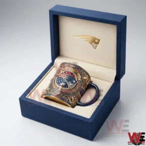 New England Patriots Super Bowl champions mug displayed in a premium gift box!
