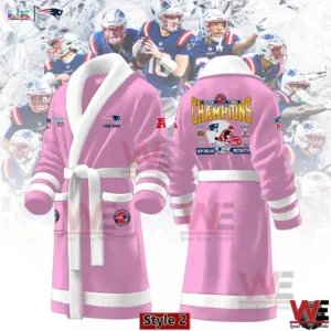 Pink New England Patriots champions bathrobe front and back!