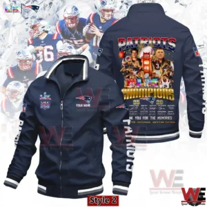 Navy Patriots championship bomber jacket with team design!
