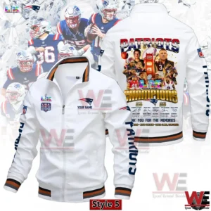 new england patriots super bowl lx champions 2025 26 bomber jacket img 4 sis0a