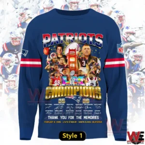 Navy Patriots champions long sleeve shirt front view!