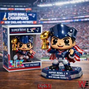 New England Patriots Super Bowl LX Champions 2025-26 Pop Figure Doll 3 new england patriots super bowl lx champions 2025 26 pop figure doll img 1 uV6zv