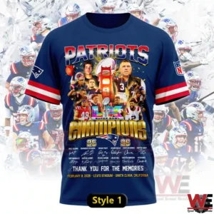Navy Patriots champions tee shirt front view!