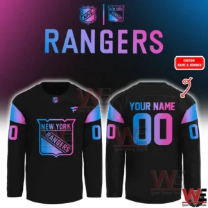 Custom New York Rangers cyberpunk hockey jersey with name and number!