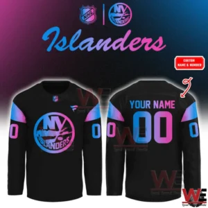 New York Islanders cyberpunk long sleeve jersey with custom name!