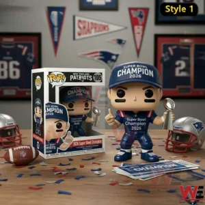 Patriots football champion figure holding a trophy!