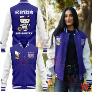 Sacramento Kings x Hello Kitty 2026 Limited Edition Baseball Jacket
