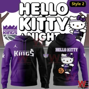 Purple and black Sacramento Kings Hello Kitty hoodie!