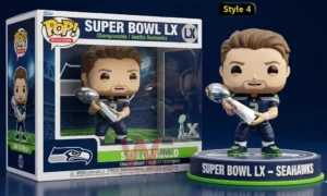 Sam Darnold Seattle Seahawks Super Bowl champion collectible figure holding trophy!