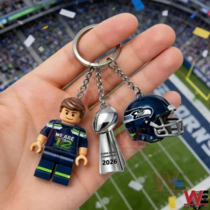 Seahawks championship keychain held in hand!