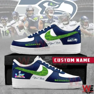 HOT Seahawks Super Bowl 2026 Champions Custom Air Force Sneakers