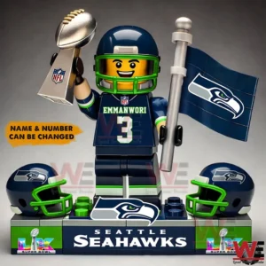 HOT Seahawks Super Bowl 2026 Champions Minifigure Set
