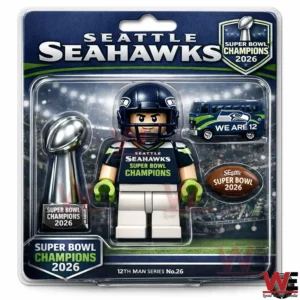 HOT Seahawks Super Bowl Champions 2026 collectible minifigure set