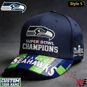 seahawks super bowl champions custom cap hat img 4 W60Iq