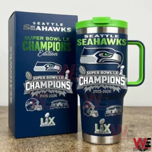 HOT Seahawks Super Bowl LX Champions 2025-2026 Tumbler