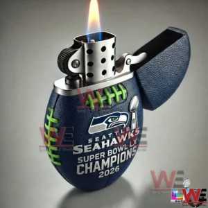 Seattle Seahawks football shaped Super Bowl LX champions lighter!