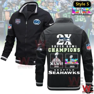 seattle seahawks 2x super bowl champions bomber jacket img 4 PlwLk