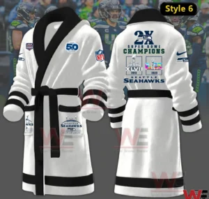 seattle seahawks 2x super bowl champions fleece bathrobe img 5 b4iSm