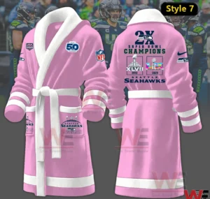 seattle seahawks 2x super bowl champions fleece bathrobe img 6 icpyC