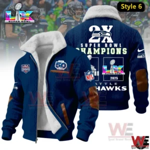 seattle seahawks 2x super bowl champions winter fleece jacket img 5 8ZUF2