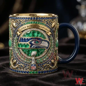 Seattle Seahawks Super Bowl champions mug with detailed emblem!
