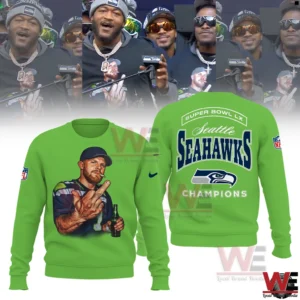 seattle seahawks sam darnold middle finger super bowl lx limited edition shirt img 7 zgv4J