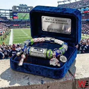 HOT Seattle Seahawks Super Bowl 60 Champions 2026 commemorative bracelet