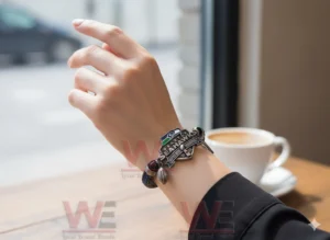 Seattle Seahawks Super Bowl champions bracelet worn on a wrist near a coffee cup!