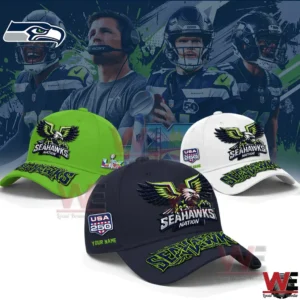 Black Seattle Seahawks Nation cap with eagle logo!