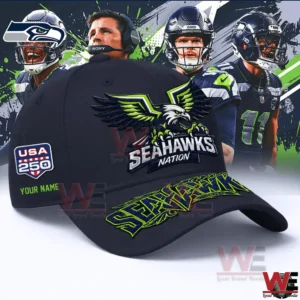 Seattle Seahawks Nation black cap front view!