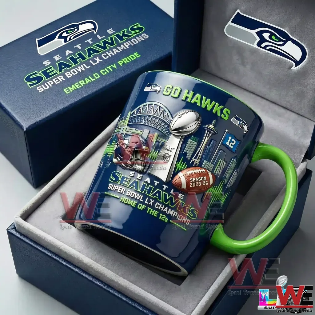 Seattle Seahawks Super Bowl LX Champions 2026 Emerald City Pride Mug ...