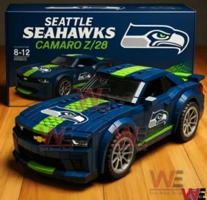 Seattle Seahawks Super Bowl LX Champions Camaro Z28 Building Brick Set