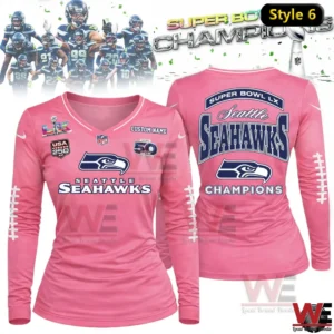 seattle seahawks super bowl lx champions commemorative 2026 champs womens long sleeve shirts v neck img 5 aooYf