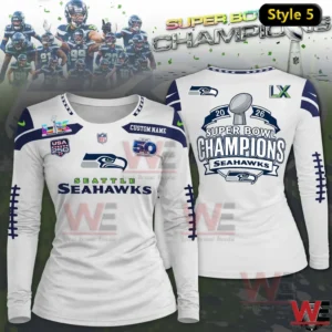 seattle seahawks super bowl lx champions patch design 2026 champs womens long sleeve shirts v neck img 4 xJCch