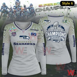 seattle seahawks super bowl lx champions patch design 2026 champs womens long sleeve shirts v neck img 5 CDwPn
