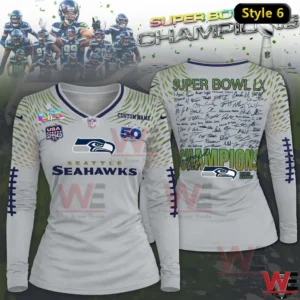 seattle seahawks super bowl lx champions team signature 2026 champs womens long sleeve shirts v neck img 5 LMFd5