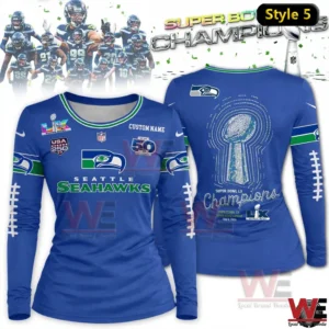seattle seahawks super bowl lx champions trophy design 2026 champs womens long sleeve shirts v neck img 4 iRMVz