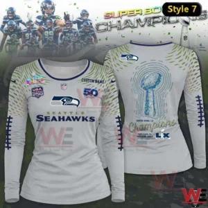 seattle seahawks super bowl lx champions trophy design 2026 champs womens long sleeve shirts v neck img 6 s35rT